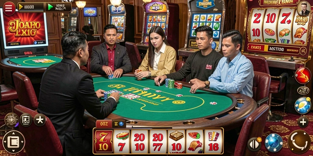 Momen seru saat bermain bersama teman.
